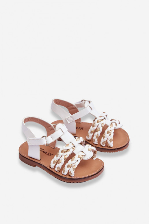 Sandales pour enfants à lanières de couleur blanche Sammy