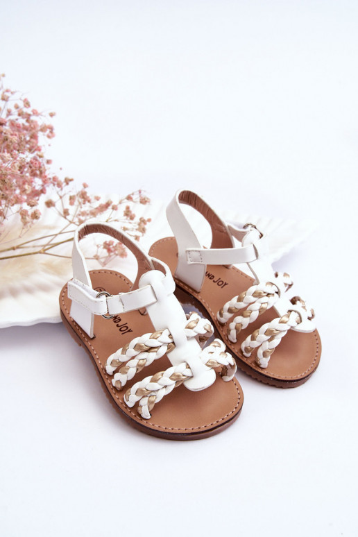 Sandales pour enfants à lanières de couleur blanche Sammy
