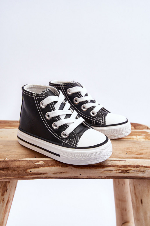 High-Top-Sneaker für Kinder Schwarz-Weiß Marney