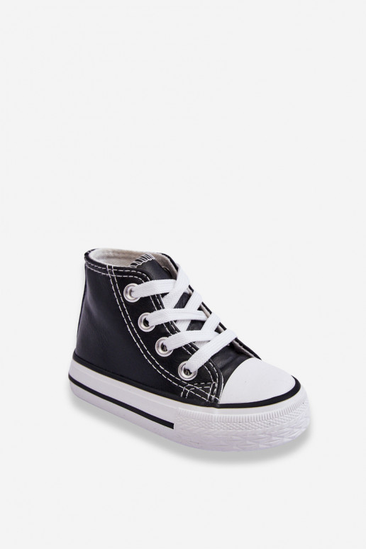 Baskets montantes enfant Marney noir et blanc