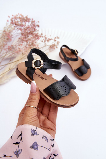 Kindersandalen in de kleur zwart Izzy