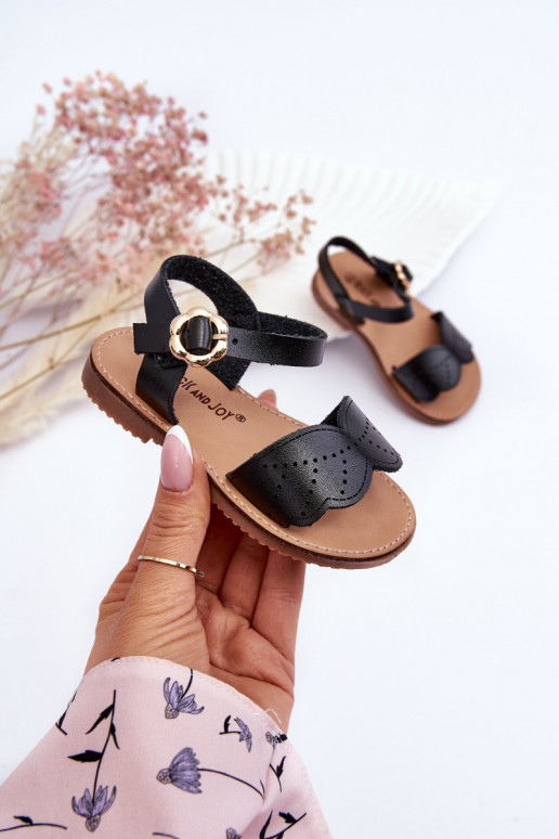 Sandales pour enfants de couleur noire Izzy