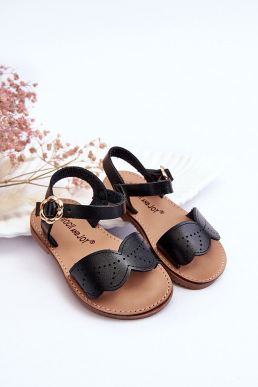 Sandales pour enfants de couleur noire Izzy