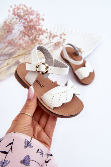Kindersandalen in de witte kleur Izzy