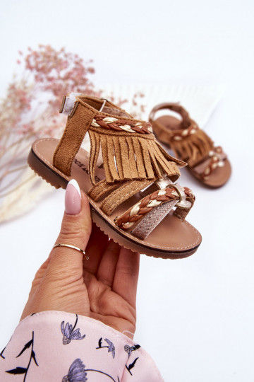 Sandales pour enfants de couleur marron Missy