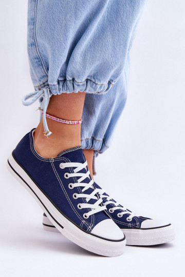 Klassieke damessportschoenen in donkerblauwe kleur Vegas