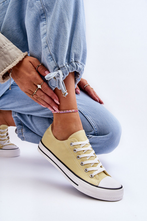 Chaussures de sport pour femmes de style classique de couleur jaune Vegas Chaussures de sport pour femmes de style classique de couleur jaune Vegas