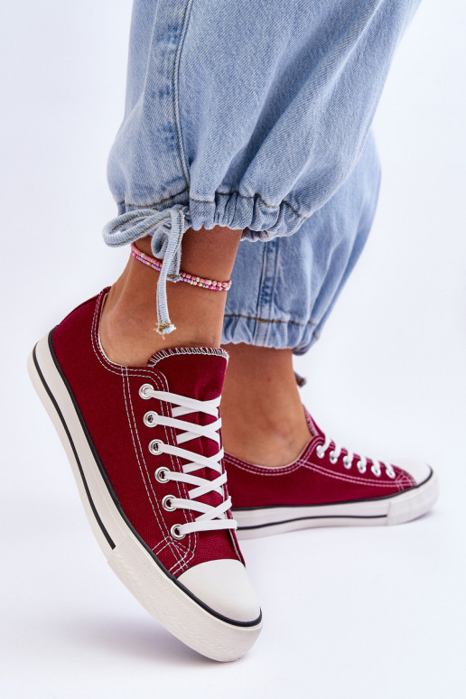 Chaussures de sport pour femmes de style classique de couleur bordeaux Vegas Chaussures de sport pour femmes de style classique de couleur bordeaux Vegas