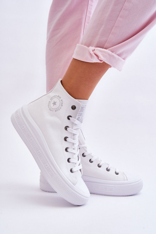 chaussures de loisirs avec semelle Big Star LL274A183 couleur blanche