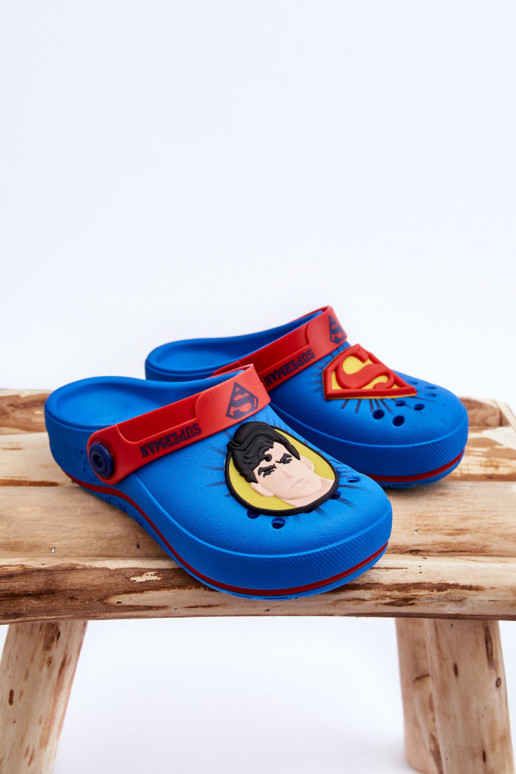Chaussons enfant façon croco Superman Grendene Kids JJ385004 bleu