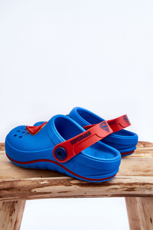 Kinderpantoffels in krokodillenstijl Superman Grendene Kids JJ385004 blauw Kinderpantoffels in krokodillenstijl Superman Grendene Kids JJ385004 blauw