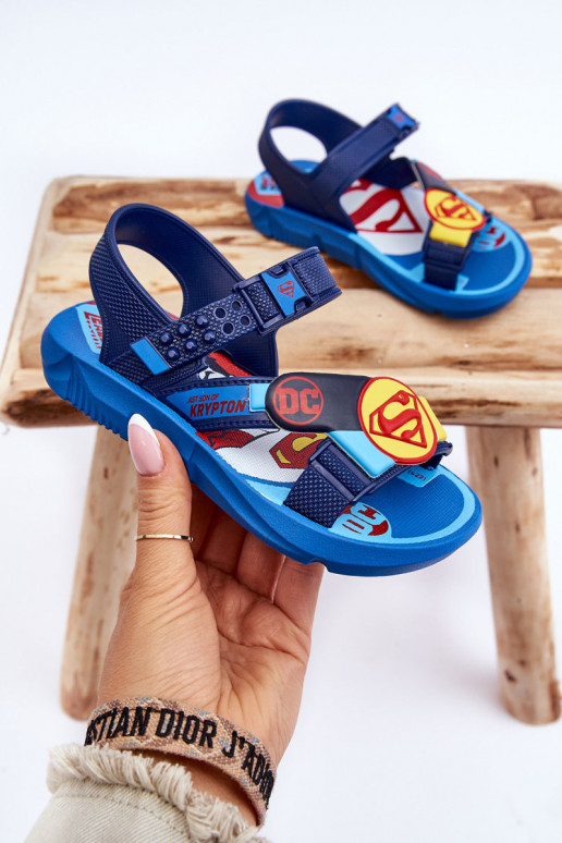 Kindersandalen Superman Grendene Kids JJ385050 blauwe kleur Kindersandalen Superman Grendene Kids JJ385050 blauwe kleur