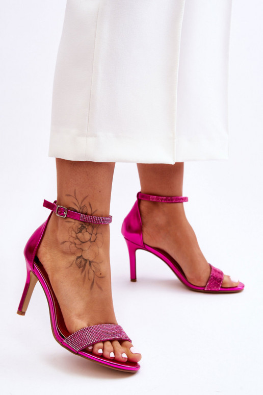 Chaussures à talon fin de couleur rose Perfecto