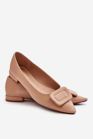 Klassisches Modell Ballerinas mit Verzierungen beige Rivea 2
