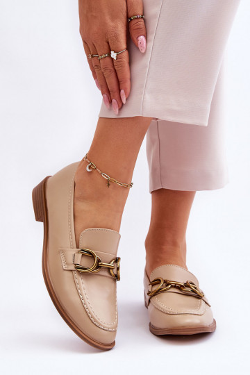Klassiek model damesmocassins beige Lorien