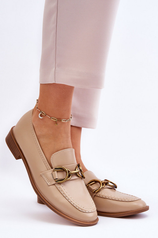 Klassiek model damesmocassins beige Lorien