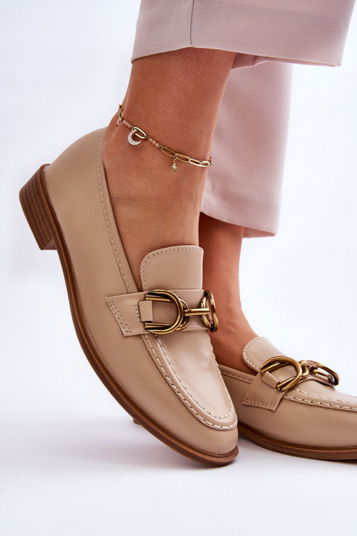 Klassiek model damesmocassins beige Lorien