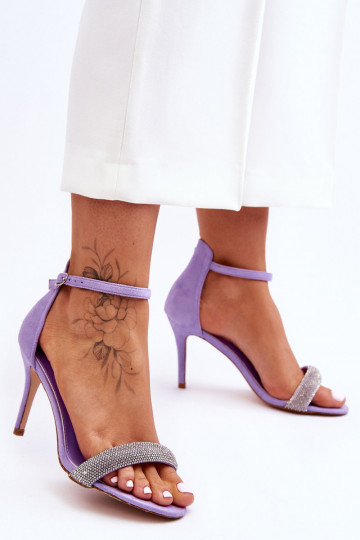 Wildlederschuhe mit Absatz Purple Moments