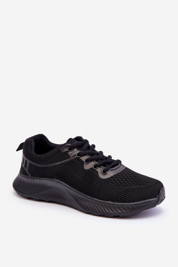 Klassieke sportschoenen met veters in de zwarte kleur Darla