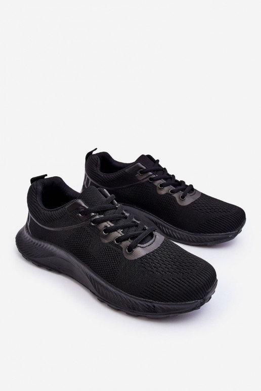 Chaussures de style sport modèle classique à lacets de couleur noire Jasper