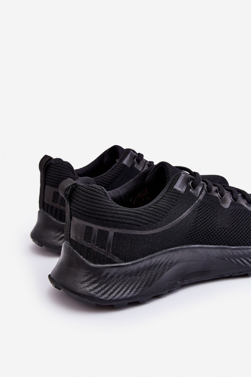 Chaussures de style sport modèle classique à lacets de couleur noire Jasper
