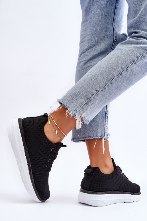 Chaussures de sport à lacets de couleur noire Lavarone Chaussures de sport à lacets de couleur noire Lavarone