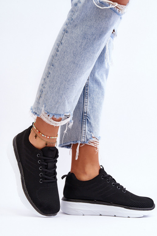 Chaussures de sport à lacets de couleur noire Lavarone Chaussures de sport à lacets de couleur noire Lavarone