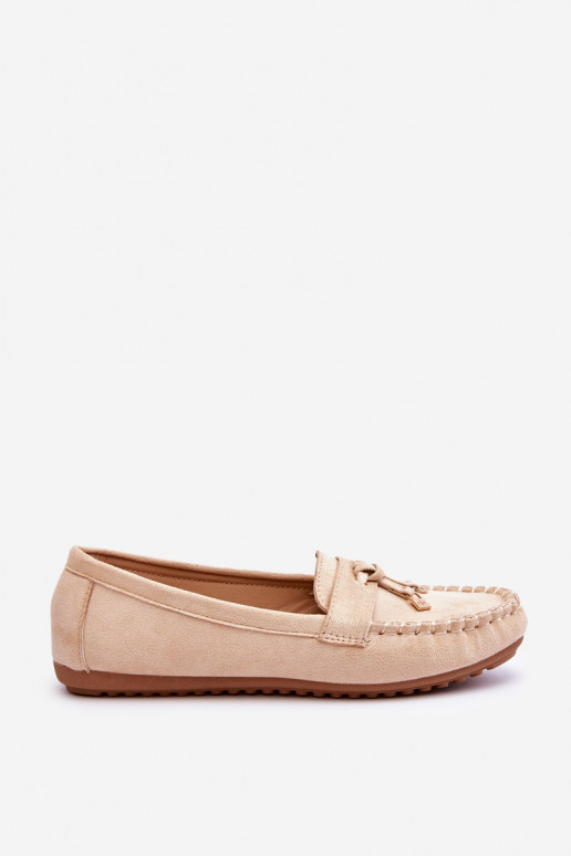 Klassieke suède mocassins beige Good Time Klassieke suède mocassins beige Good Time