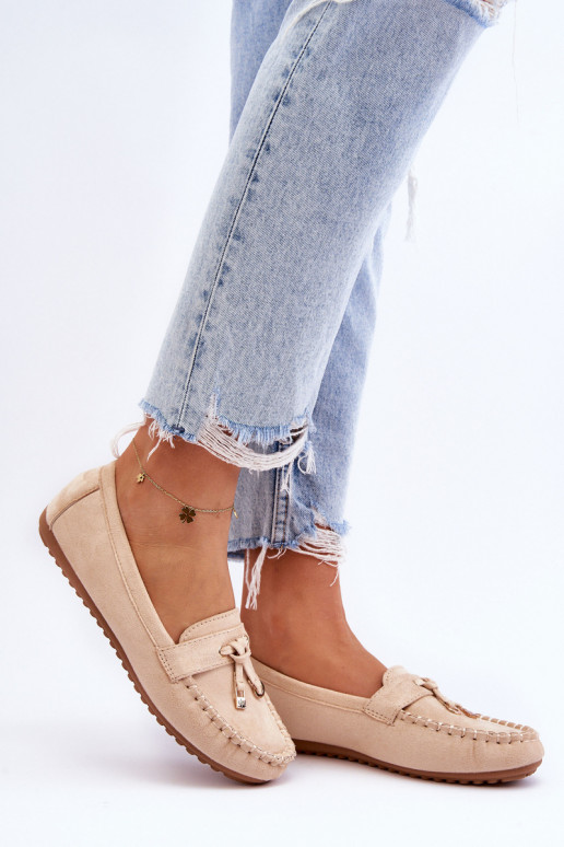 Klassieke suède mocassins beige Good Time Klassieke suède mocassins beige Good Time