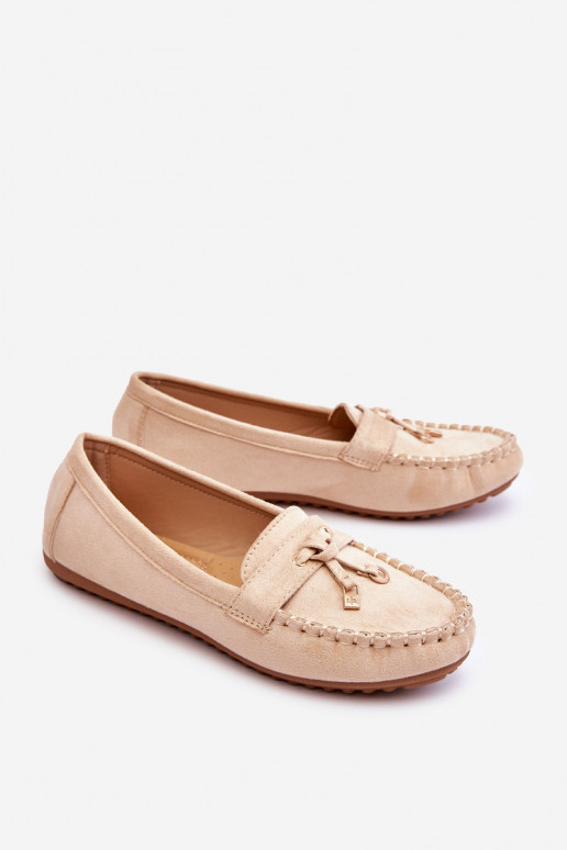 Klassieke suède mocassins beige Good Time Klassieke suède mocassins beige Good Time