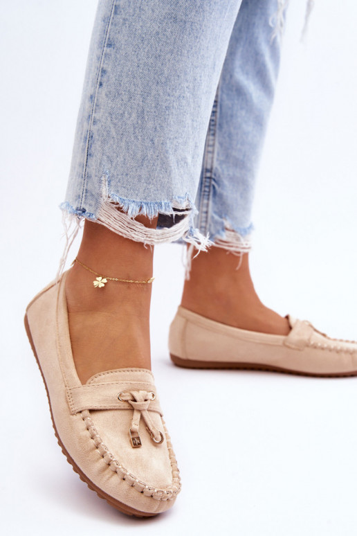 Klassieke suède mocassins beige Good Time Klassieke suède mocassins beige Good Time