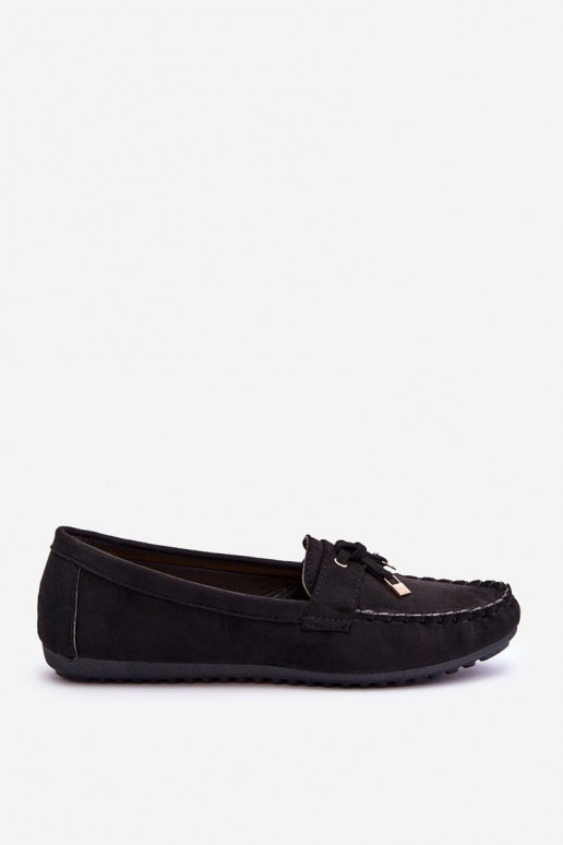 Mocassins classiques en daim noirs Good Time