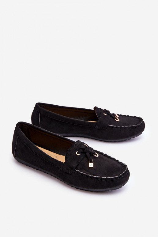 Mocassins classiques en daim noirs Good Time