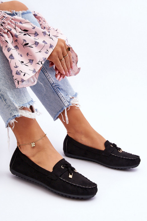 Mocassins classiques en daim noirs Good Time