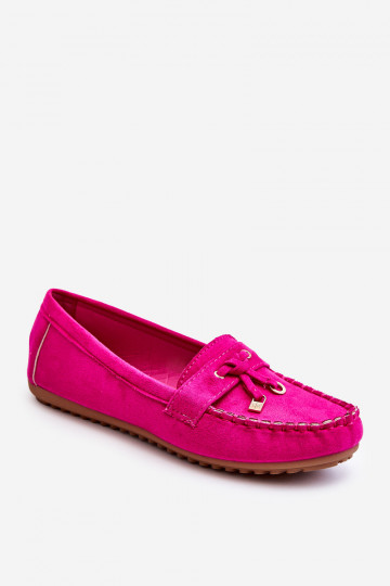 Klassieke suède mocassins in roze Good Time