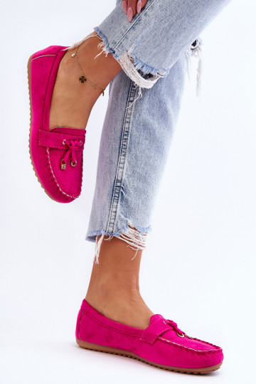 Klassieke suède mocassins in roze Good Time 2