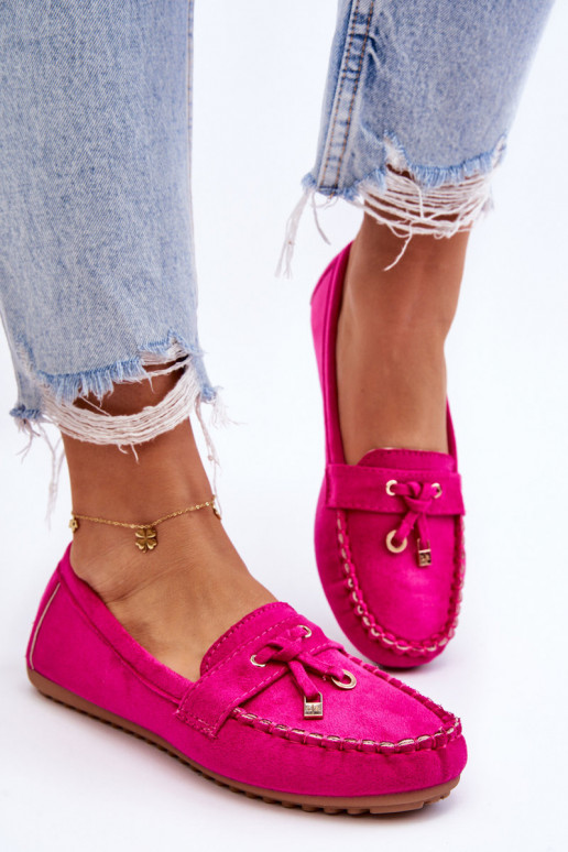 Klassieke suède mocassins in roze Good Time Klassieke suède mocassins in roze Good Time