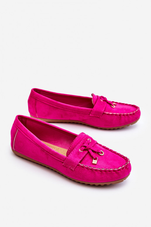 Klassieke suède mocassins in roze Good Time Klassieke suède mocassins in roze Good Time