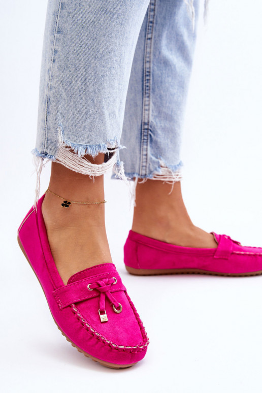 Klassieke suède mocassins in roze Good Time Klassieke suède mocassins in roze Good Time