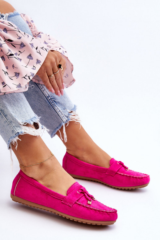 Klassieke suède mocassins in roze Good Time Klassieke suède mocassins in roze Good Time