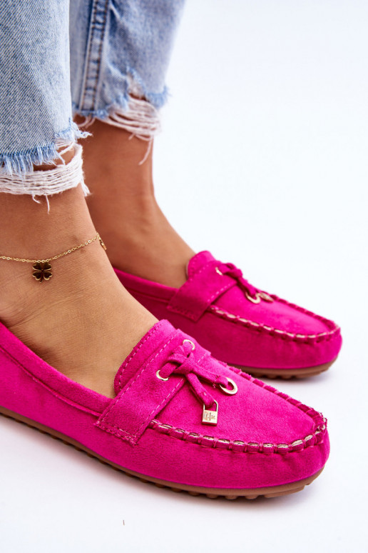 Klassieke suède mocassins in roze Good Time Klassieke suède mocassins in roze Good Time