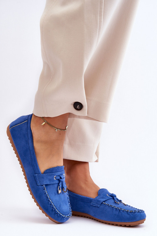 Mocassins classiques en daim bleu Good Time