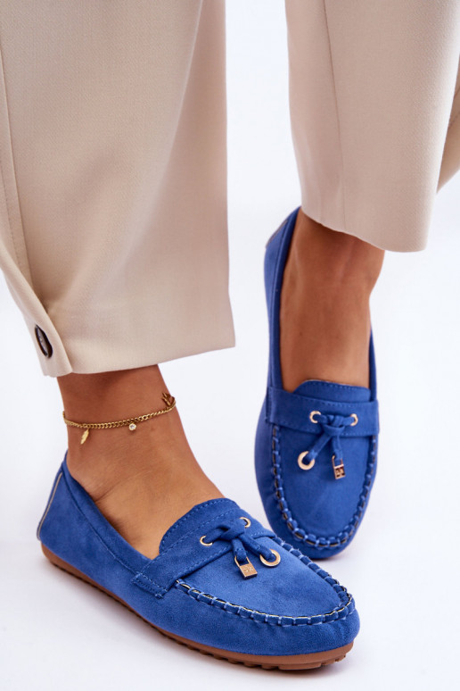 Mocassins classiques en daim bleu Good Time