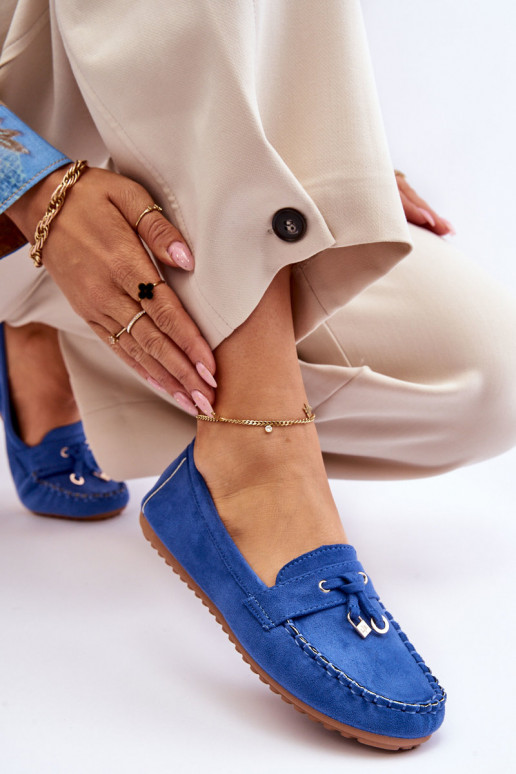 Mocassins classiques en daim bleu Good Time Mocassins classiques en daim bleu Good Time