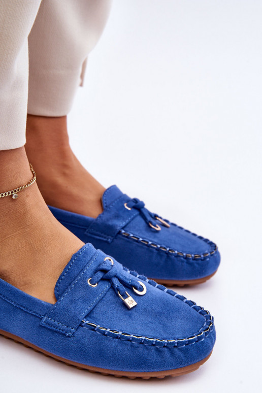 Mocassins classiques en daim bleu Good Time