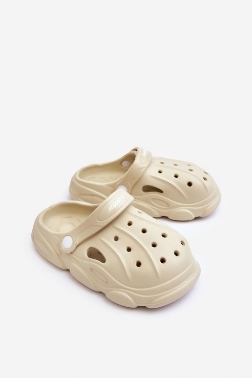 Tongs pour enfants comme Crocs beige Cloudy