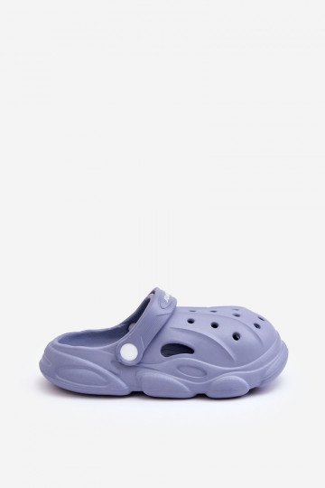 Kinderslippers type Crocs in blauw Cloudy 2