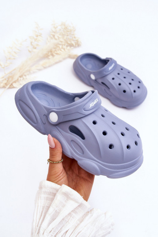Chaussons type Crocs enfant bleu Cloudy Chaussons type Crocs enfant bleu Cloudy