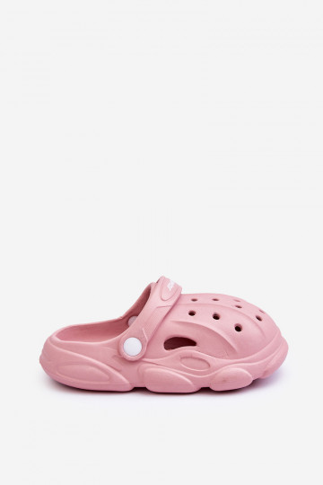 Chaussons enfant type Crocs rose Nuageux 2