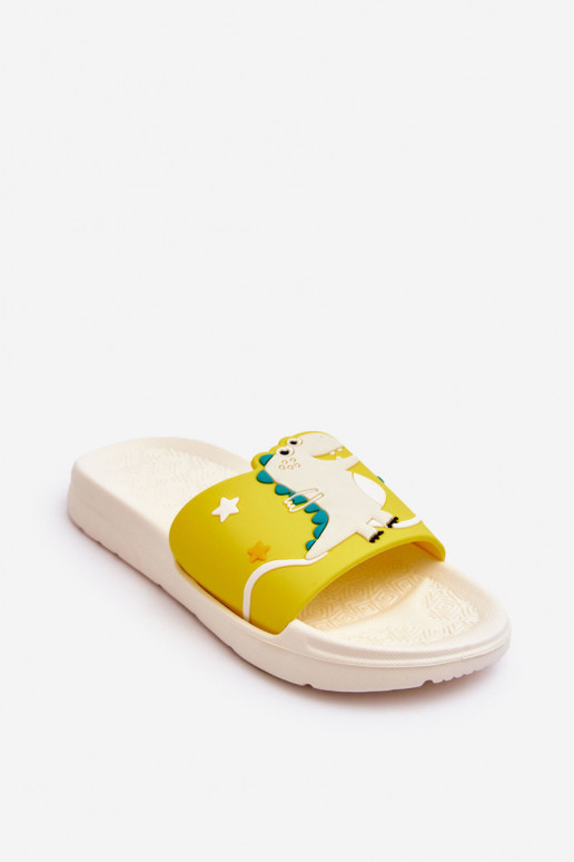 Chaussons enfant T-Rex beige Bernis